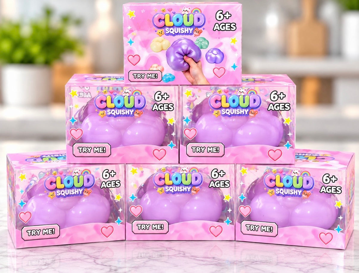 Cloud Squishy – Super Soft Purple Cloud Sensory Fidget Toy | Stress Relief & Satisfying Squish
