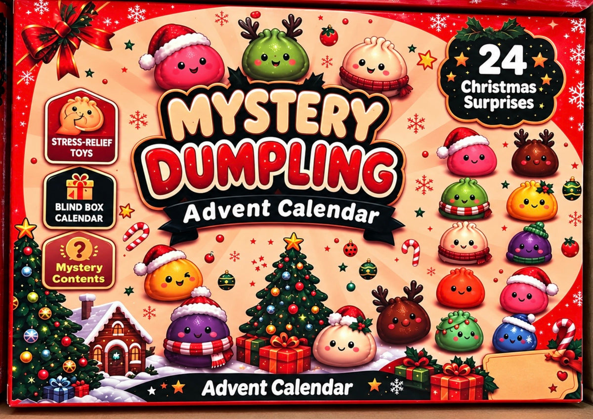 Mystery Dumpling Christmas Advent Calendar – 24 Christmas Surprises | Cute Stress-Relief Toys