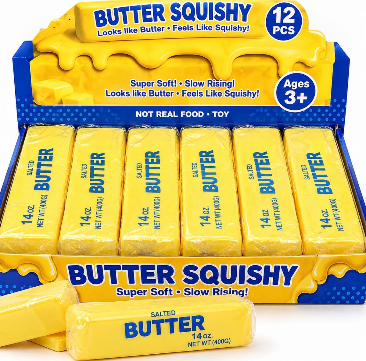 Large Butter Squishy Toy – Super Soft Slow-Rising Jumbo Butter Stick | Stress Relief Sensory Fidget Toy