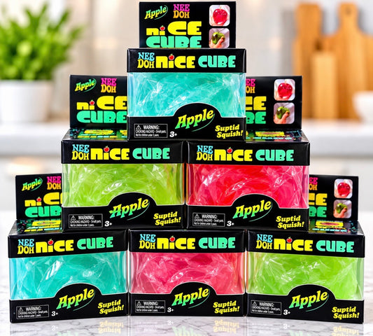 NeeDoh Nice Cube Apple Edition – Super Squishy Sensory Fidget Toy | Assorted Colors