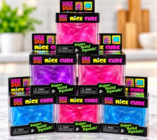 NeeDoh Nice Cube – Super Solid Squishy Sensory Fidget Toy | Assorted Colors