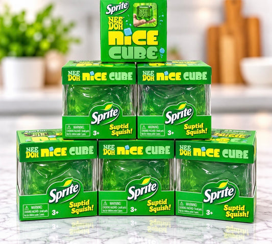 NeeDoh x Sprite Nice Cube – Super Squishy Green Sensory Fidget Toy | Sprite Edition